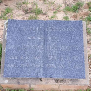 GEUSTYN A.N.E. 1871-1956 &amp; J.F.C. 1871-1957