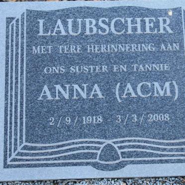 LAUBSCHER A.C.M. 1918-2008