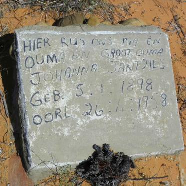 JANTJIES Johanna 1898-1958