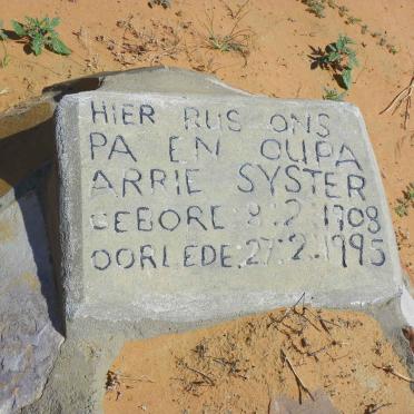 SYSTER Arrie 1908-1995
