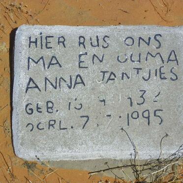 JANTJIES Anna 1932-1995