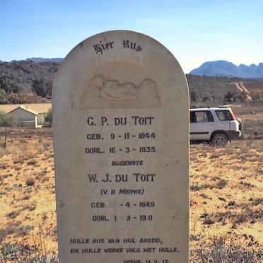 TOIT G.P., du 1844-1935 &amp; W.J. V.D.MERWE 1849-1910