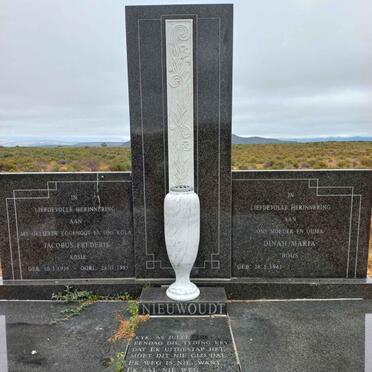 NIEUWOUDT Jacobus Frederik 1936-1995 & Dinah Maria 1941-