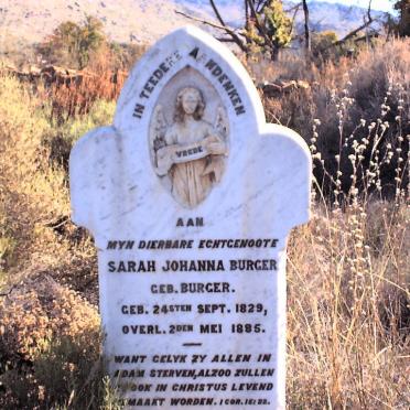 BURGER Sarah Johanna 1829-1885