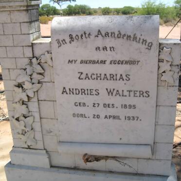 WALTERS Zacharias Andries 1895-1937