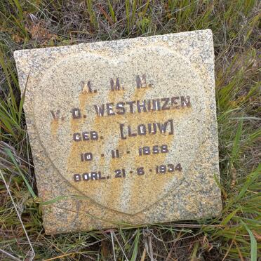 WESTHUIZEN M.M.M., v.d. nee LOUW 1858-1934