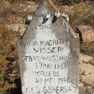 VISSER Maria Magritha nee VD WESTHUIZEN 1861-1941