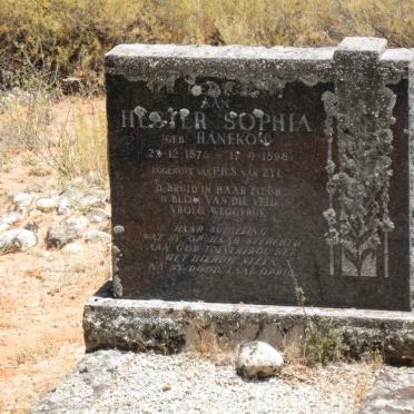 HANEKOM Hester Sophia 1876-1898