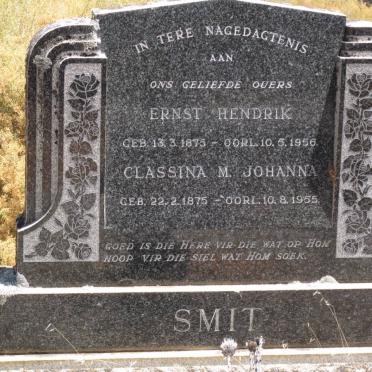 SMIT Ernst Hendrik 1875-1956 &amp; Classina M. Johanna 1975-1955