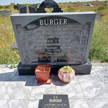 BURGER Frederick J.P. 1912-1979 &amp; C.S.J. 1919-1995 :: BURGER E.G. 1944-2007