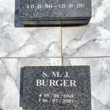 BURGER S.M.J. 1941-2007