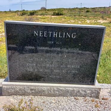 NEETHLING Hugo H. 1887-1946 &amp; Anna G.E. BURGER 1907-1977