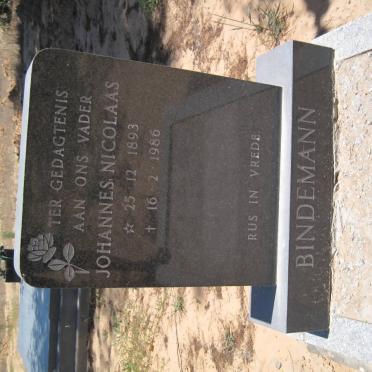 BINDEMANN Johannes Nicolaas 1893-1986