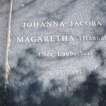 NEL Daniel Jacobus Johannes 1924-1998 &amp; Johanna Jacoba Magaretha LAUBSCHER 1913-2000 