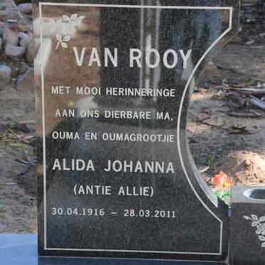 ROOY Alida Johanna, van 1916-2011