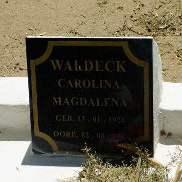 WALDECK Carolina Magdalena 1924-199?