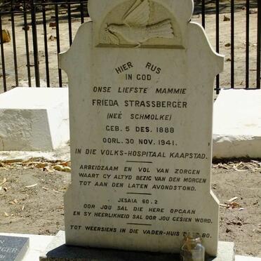 STRASSBERGER Frieda nee SCHMOLKE 1888-1941