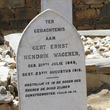 WAGENER Gert Ernst Hendrik 1848-1918