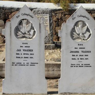 WAGENER Jan 1865-1931 &amp; Johanna 1866-1917