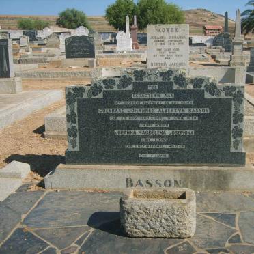 BASSON Coenraad Johannes Albertyn 1860-1939 &amp; Johanna Magdelena Josephina LOUW 1865-1949