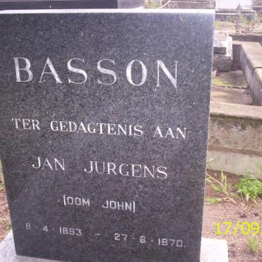 BASSON Jan Jurgens 1893-1970