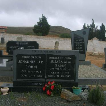 BARNARD Johannes J.P. 1904-1985 &amp; Susara M.M. TERBLANCHE 1918-1995