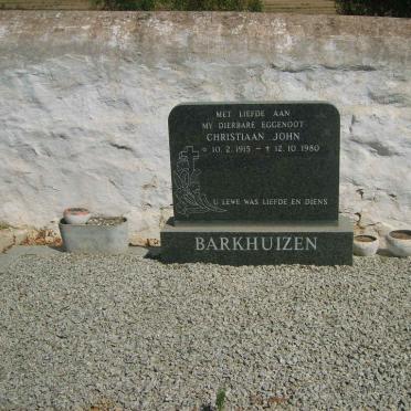 BARKHUIZEN Christiaan John 1915-1980