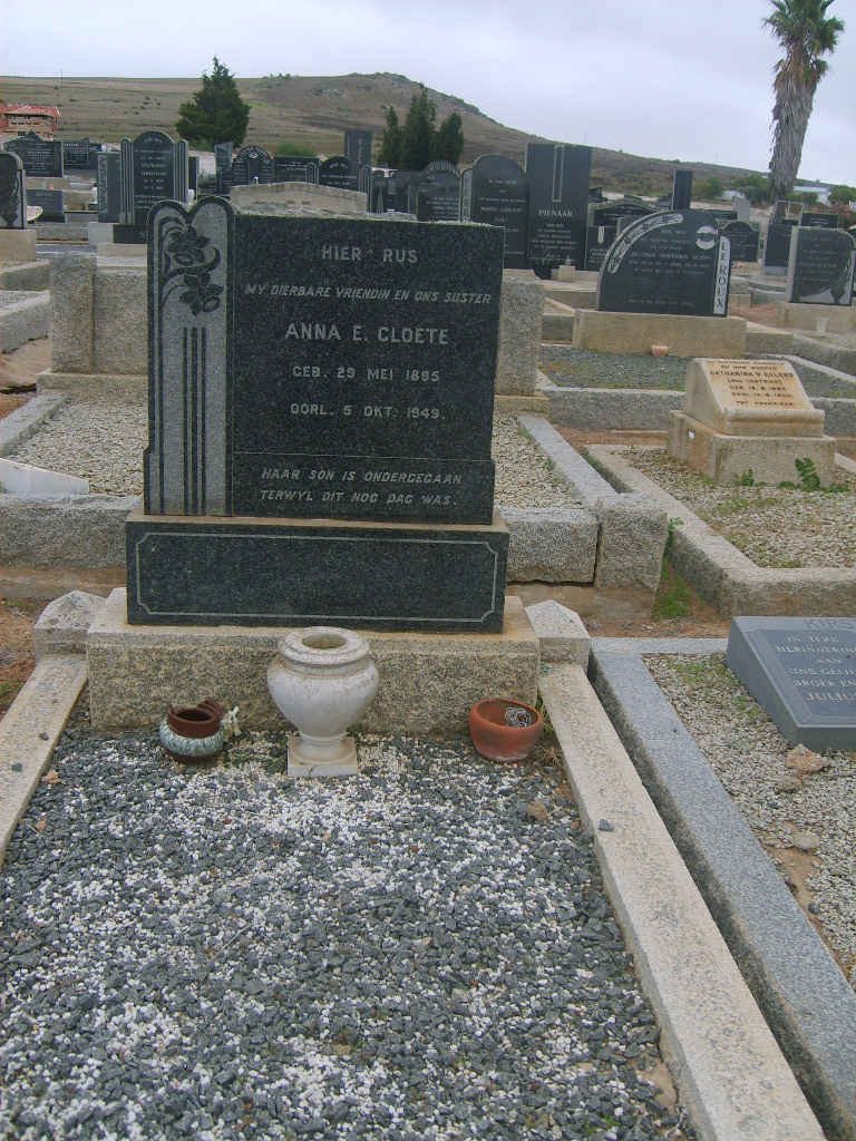 CLOETE Anna E. 1884-1949