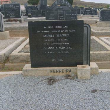 FERREIRA Andries Hercules 1901-1962 &amp; Johanna Magdalena 1909-1998