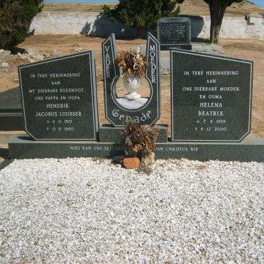 GENADE Hendrik Jacobus Loubser 1915-1990 &amp; Helena Beatrix 1929-2000 