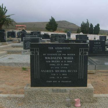HEYNS Andries Michiel 1892-1967 &amp; Magdalena Maria BRIERS 1888-1966