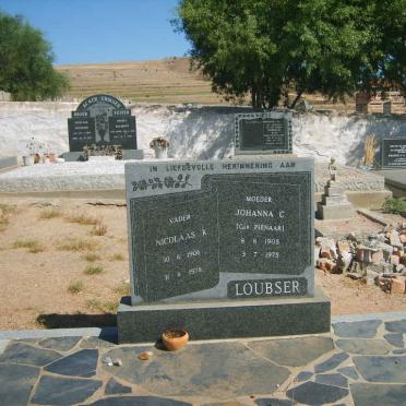 LOUBSER Nicolaas K. 1906-1978 &amp; Johanna C. PIENAAR 1905-1975