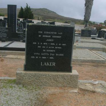 LAKER James 1875-1967 &amp; Anna Aletta BAARD 1884-