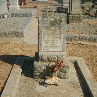 MERWE Lettie, van der 1910-1927
