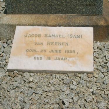 REENEN Jacob Samuel, van -1938