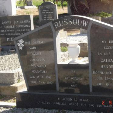 RUSSOUW Daniel Jacobus Wynand 1889-1979 &amp; LOUBSER Catharina Hendrina 1901-1976