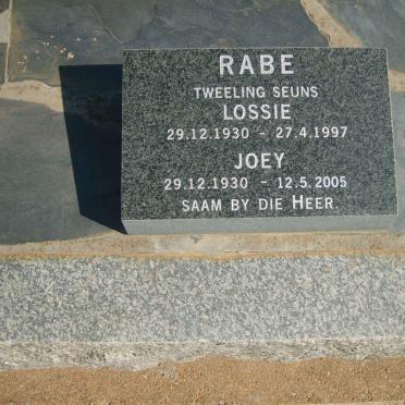 RABE Joey 1930-2005 :: RABE Lossie 1930-1997