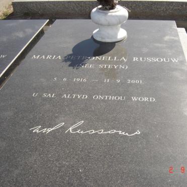RUSSOUW Maria Petronella nee STEYN  1916-2001