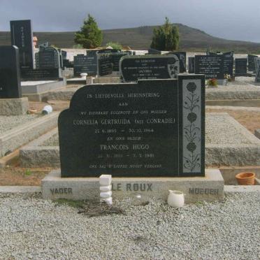 ROUX Francois Hugo 1892-1981 &amp; Cornelia Gertruida CONRADIE 1895-1964