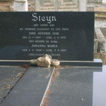 STEYN Dirk Hendrik Isak 1899-1973 &amp; Johanna Maria 1908-1997