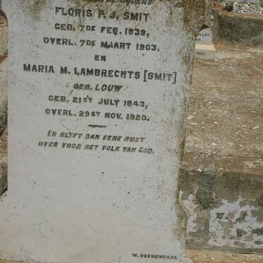 SMIT Floris P.J. 1839-1903 &amp; Maria M. LAMBRECHTS voorheen SMIT nee LOUW 1843-1920