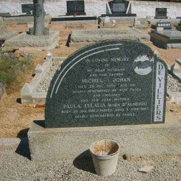 VILLIERS Michiel Johan, de -1956 &amp; Paula Eulalia D'ALMEIDA 1886-1967
