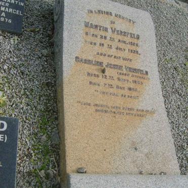 VERSFELD Martin 1865-192? &amp; Caroline Jessie 1865-1???