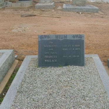 WIUM Frances Wallace 1888-1975