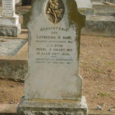 WIUM Catharina W. nee RABE -1915
