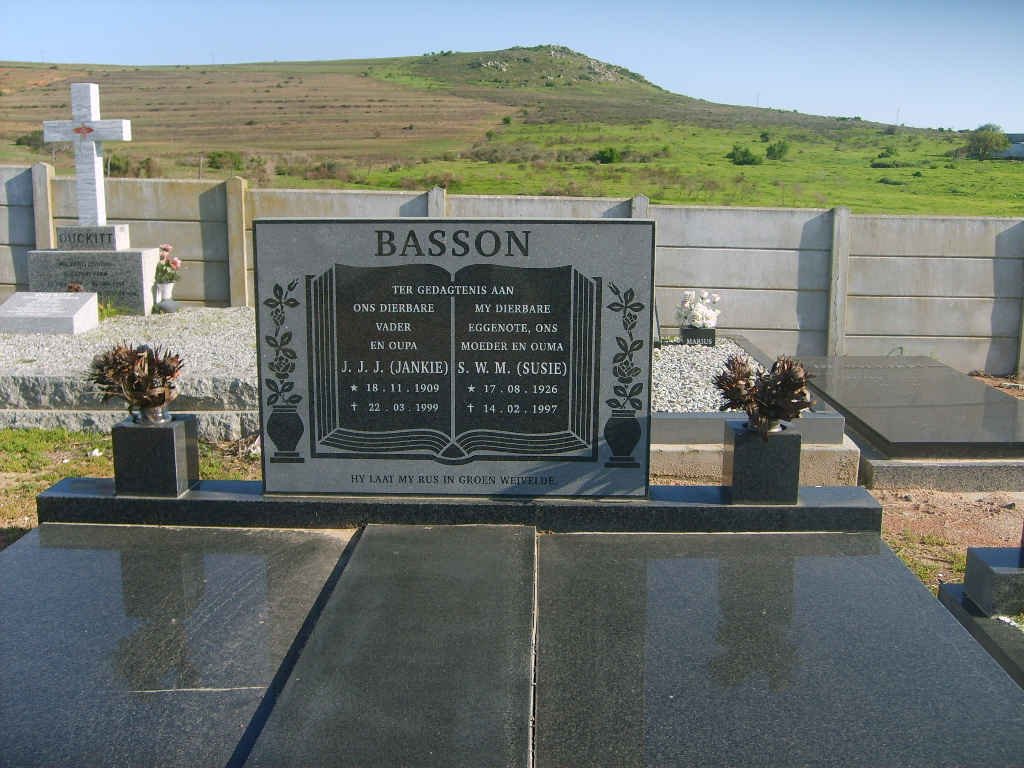 BASSON J.J.J. 1909-1999 &amp; S.W.M. 1926-1997