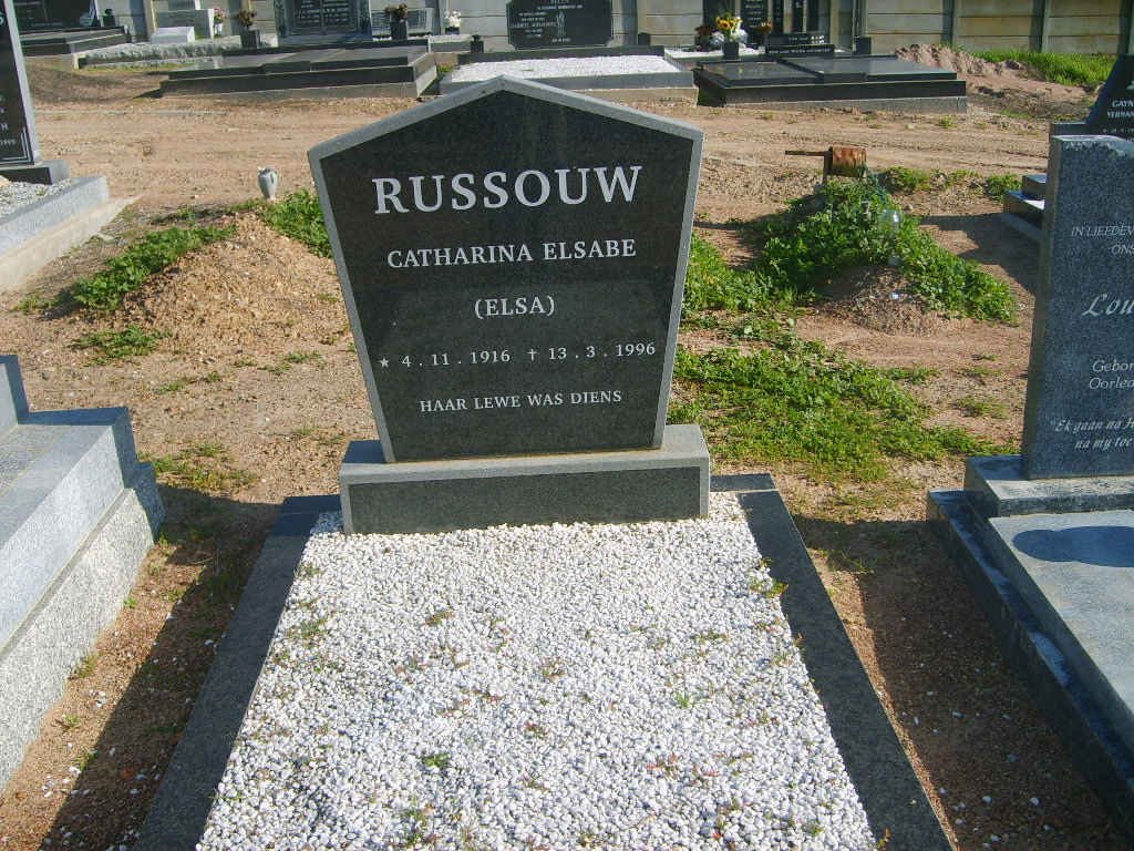 RUSSOUW Catharina Elsabe 1916-1996