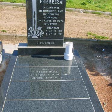 FERREIRA Ignatius Wilhelm 1919-1993 &amp; Bessie NEL 1926-1998