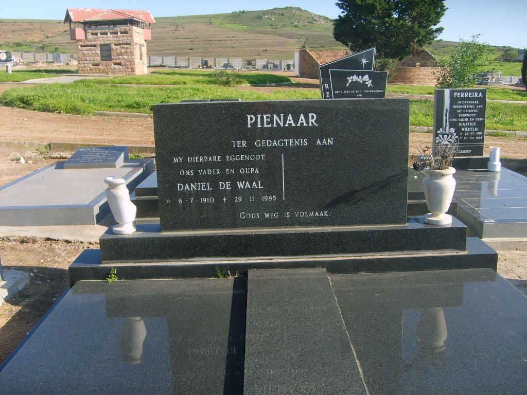 PIENAAR Daniel de Waal 1910-1985