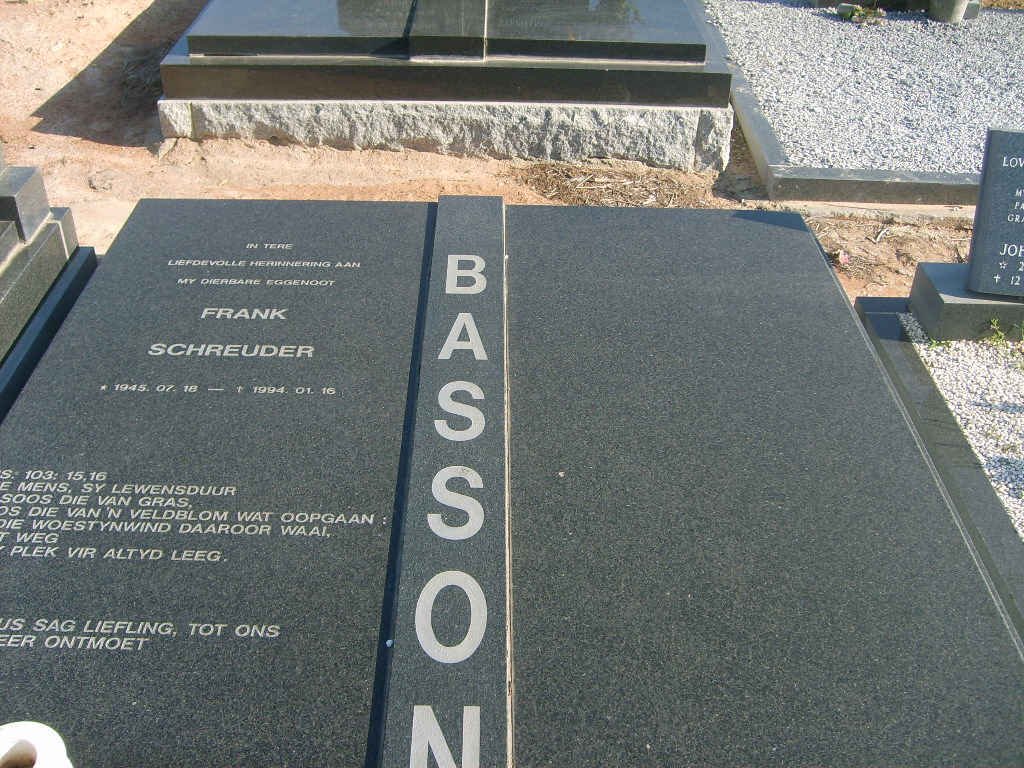 BASSON Frank Schreuder 1945-1994